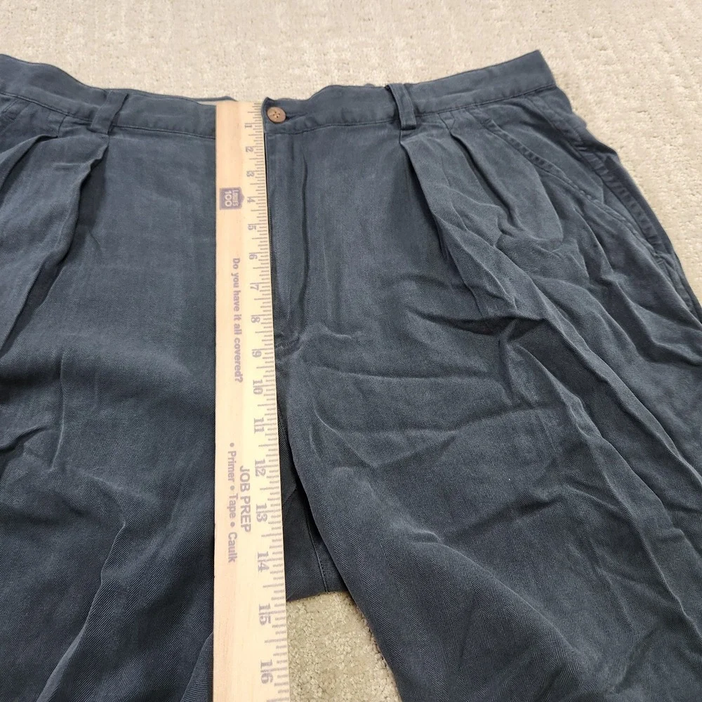 Vintage‎ Tommy Bahama Shorts Men 36 READ* 100% Silk Pleated High Rise Faded